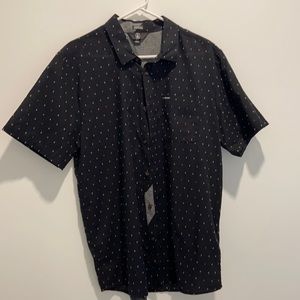 Volcom black button down dress shirt